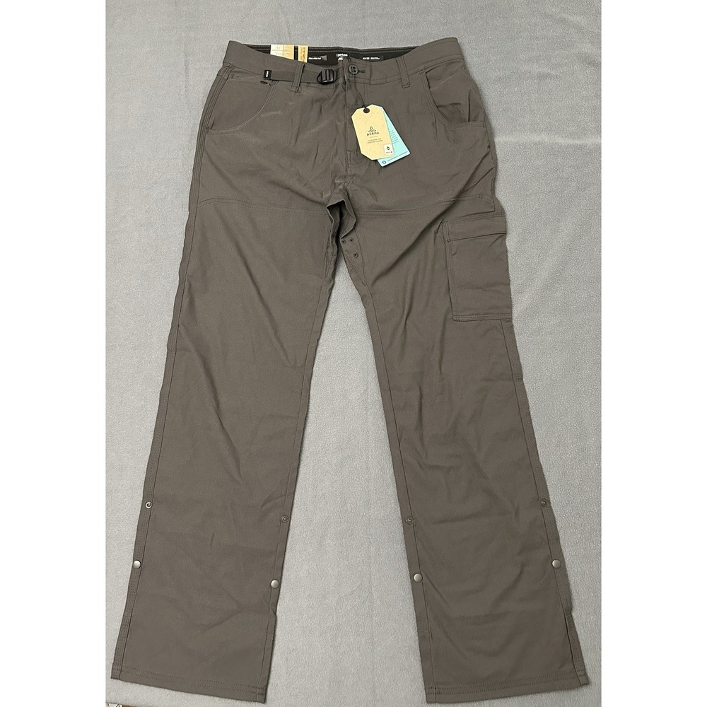 Prana Stretch Zion Pants II Relaxed Fit Straight Leg Dark Iron Men's 33x32